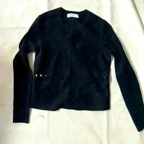 BRAND NEW BAILEY 44 BLACK ROCKSTAR Queen of scotts sweater CUTOUT TOP SIZE XS - Picture 6 of 6